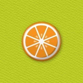 Orange Slice Button Badge
