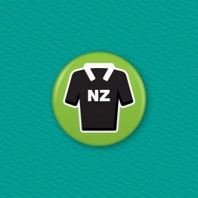NZ Rugby Button Badge