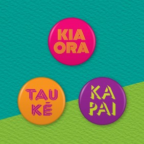 Te Reo Maori 3 Badge Set