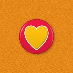 Heart Button Badge