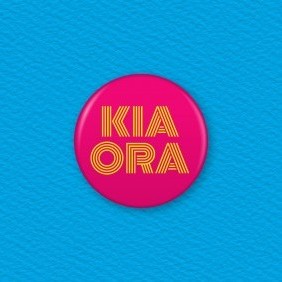 Kia Ora Button Badge